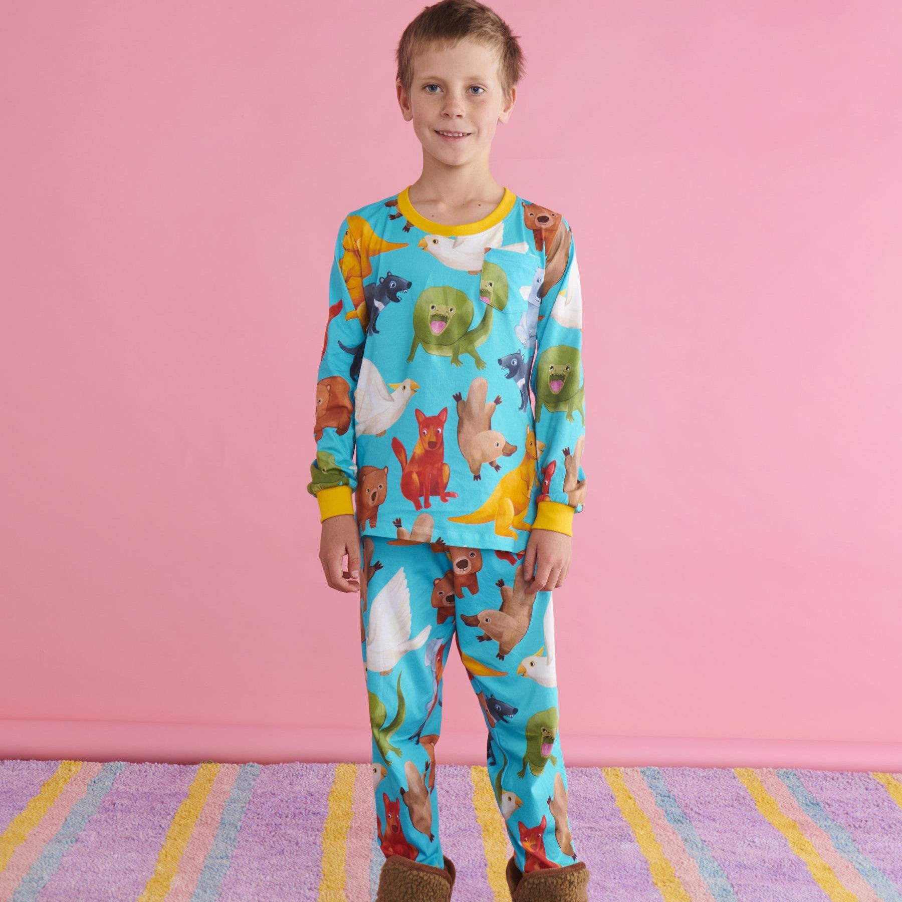 Pyjama  Long Sleeve  Top & Pant - Home Among The Gum Trees