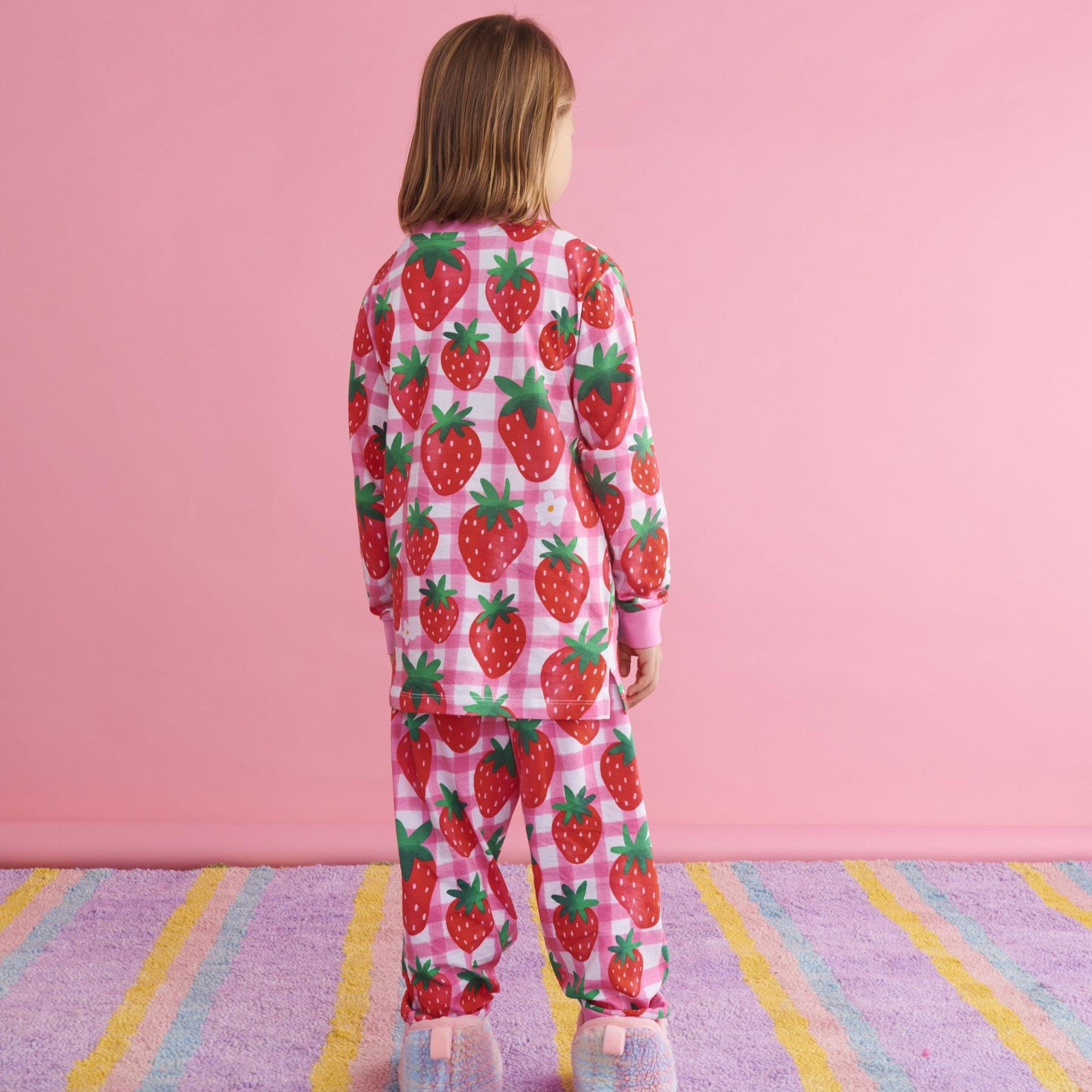 Pyjama Long Sleeve Top & Pant -  Strawberry Jam