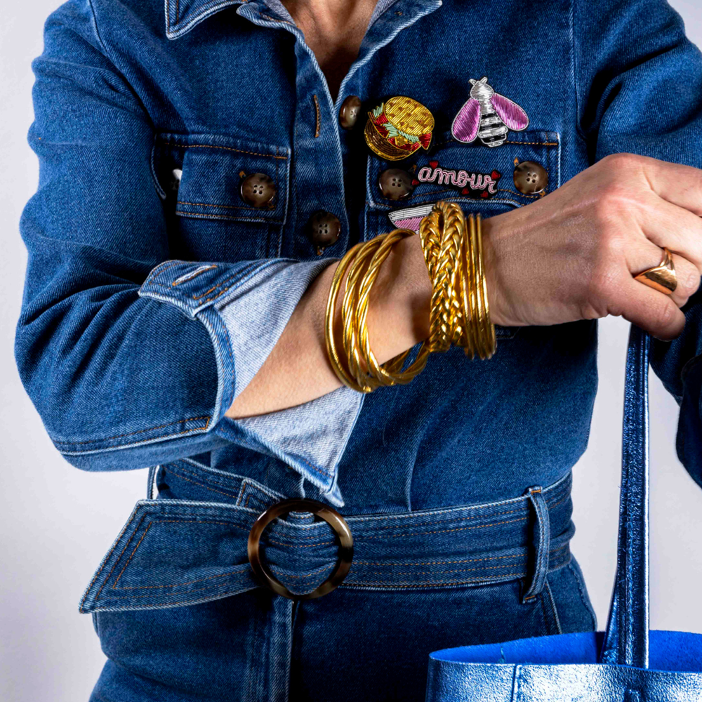 Buddhist Bracelet - Braided Gold