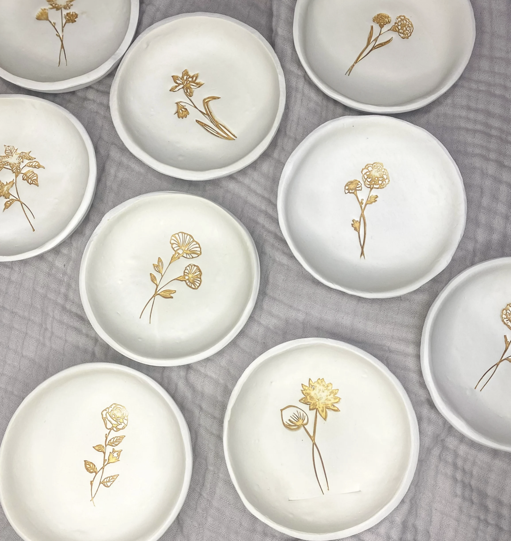 Birth Flower Trinket Dish