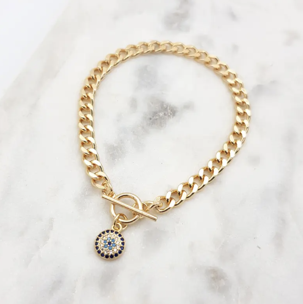 Divine Gaze T-Bar Bracelet