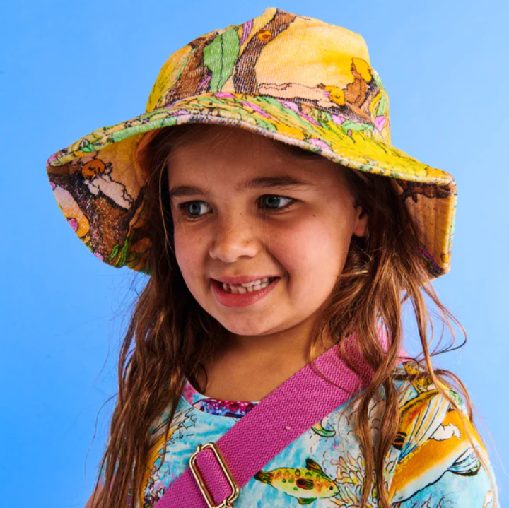 Kids Terry Beach Hat - Sunrise Delight