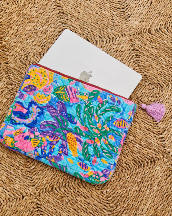 Ken Done Velvet Lap Top Case - Reef Garden