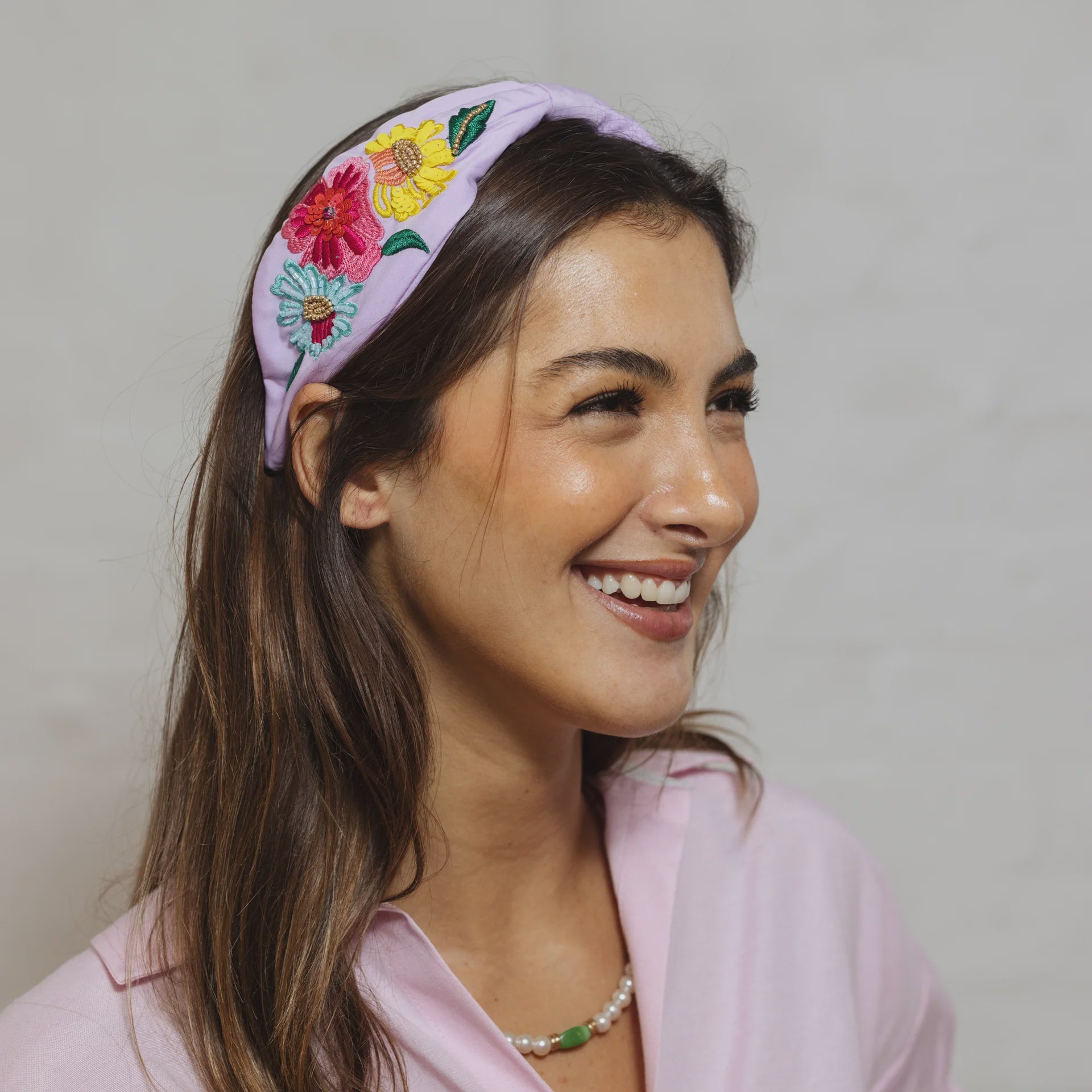 Beaded Headband - Lavender