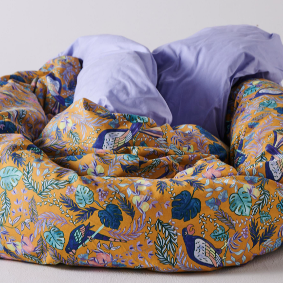 Cotton Quilt Cover - Birds of Paradise