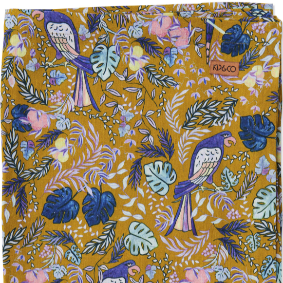 Linen Tablecloth - Birds of Paradise