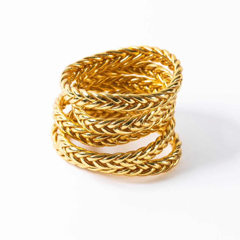 Buddhist Bracelet - Braided Gold