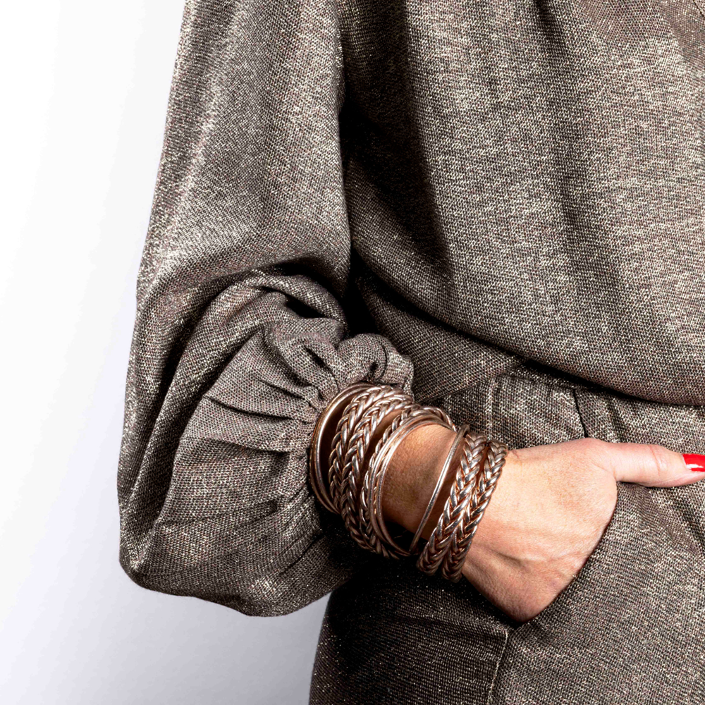 Buddhist Bracelet - Braided Champagne