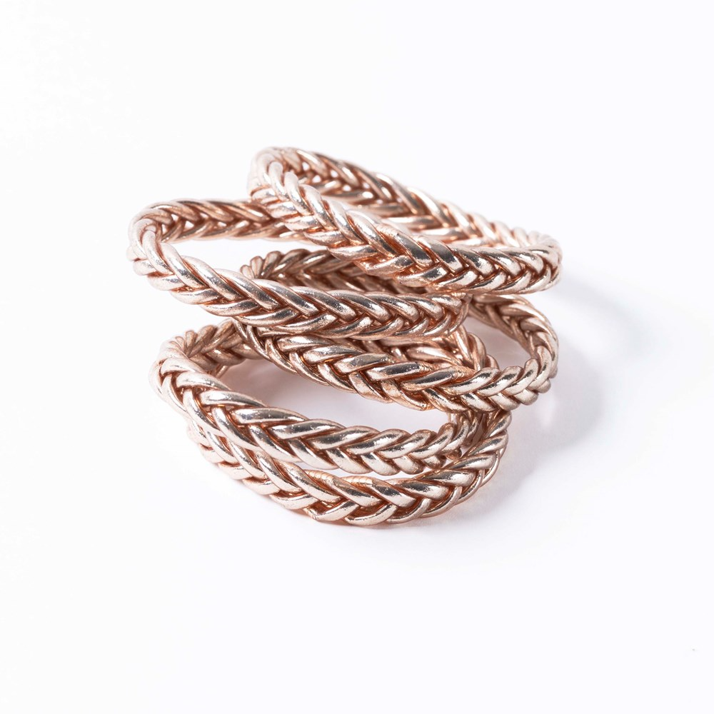 Buddhist Bracelet - Braided Champagne