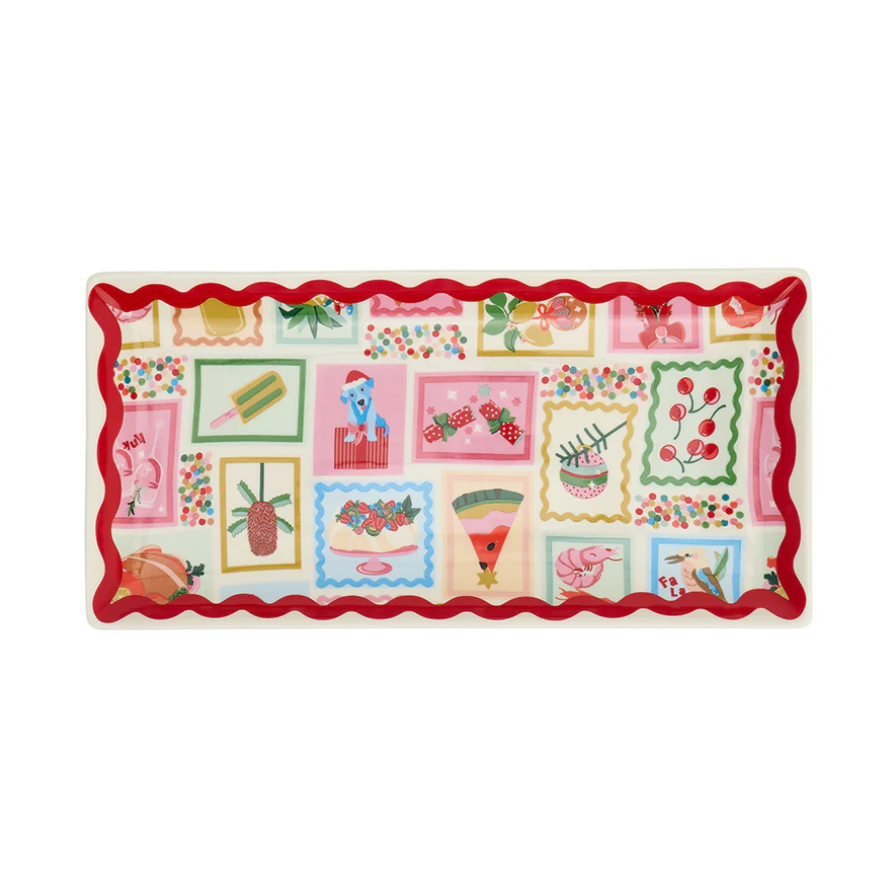 Christmas Holiday Plate - Rectangle