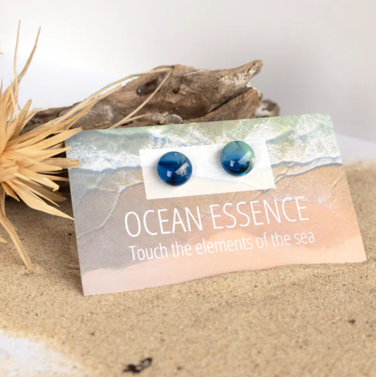 Ocean Essence - Coastal Lagoon Stud Earrings