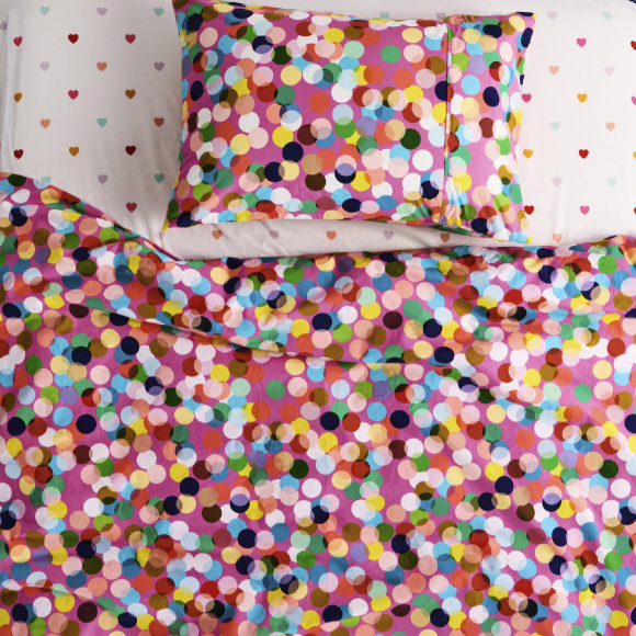 Cotton Quilt Cover - Confetti Pink