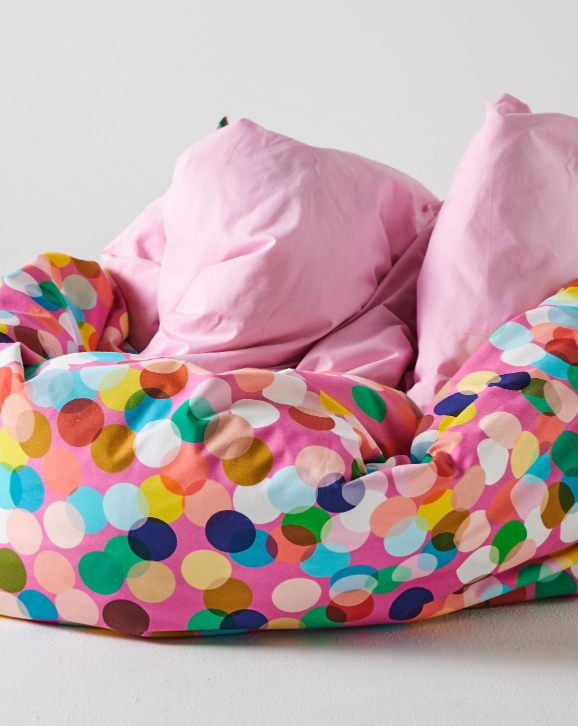 Cotton Quilt Cover - Confetti Pink