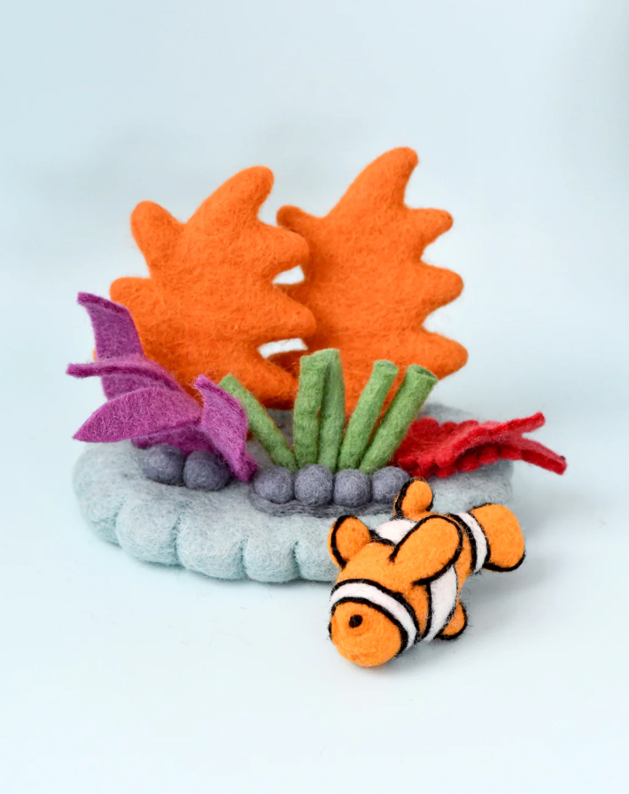 Felt Coral Reef with Clownfish Set