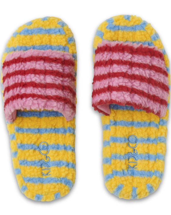 Quilted Sherpa Slippers - Hawaiian Dreams