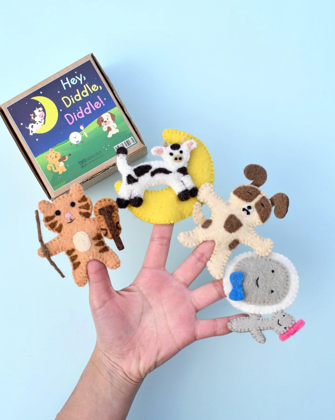 Finger Puppet Set - Hey Diddle Diddle