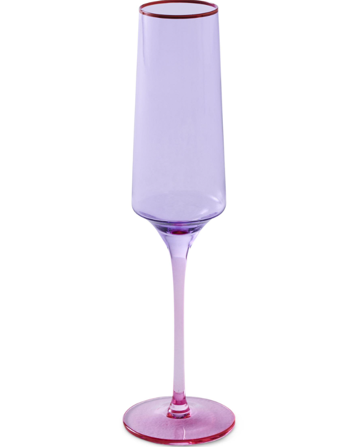 Lilac Colour Block Champagne Glass - set of 2