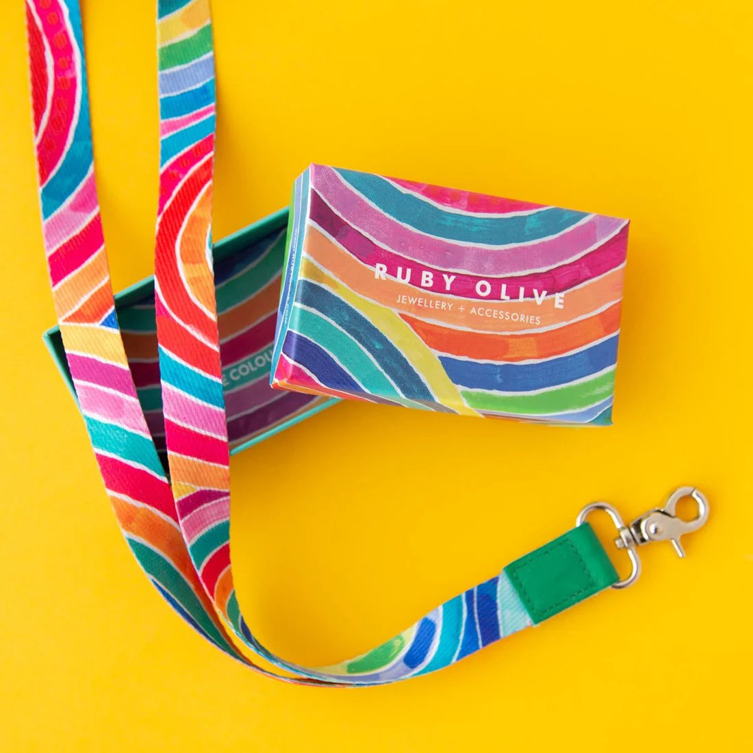 Ruby Olive x Lordy Dordie Rainbow Lanyard