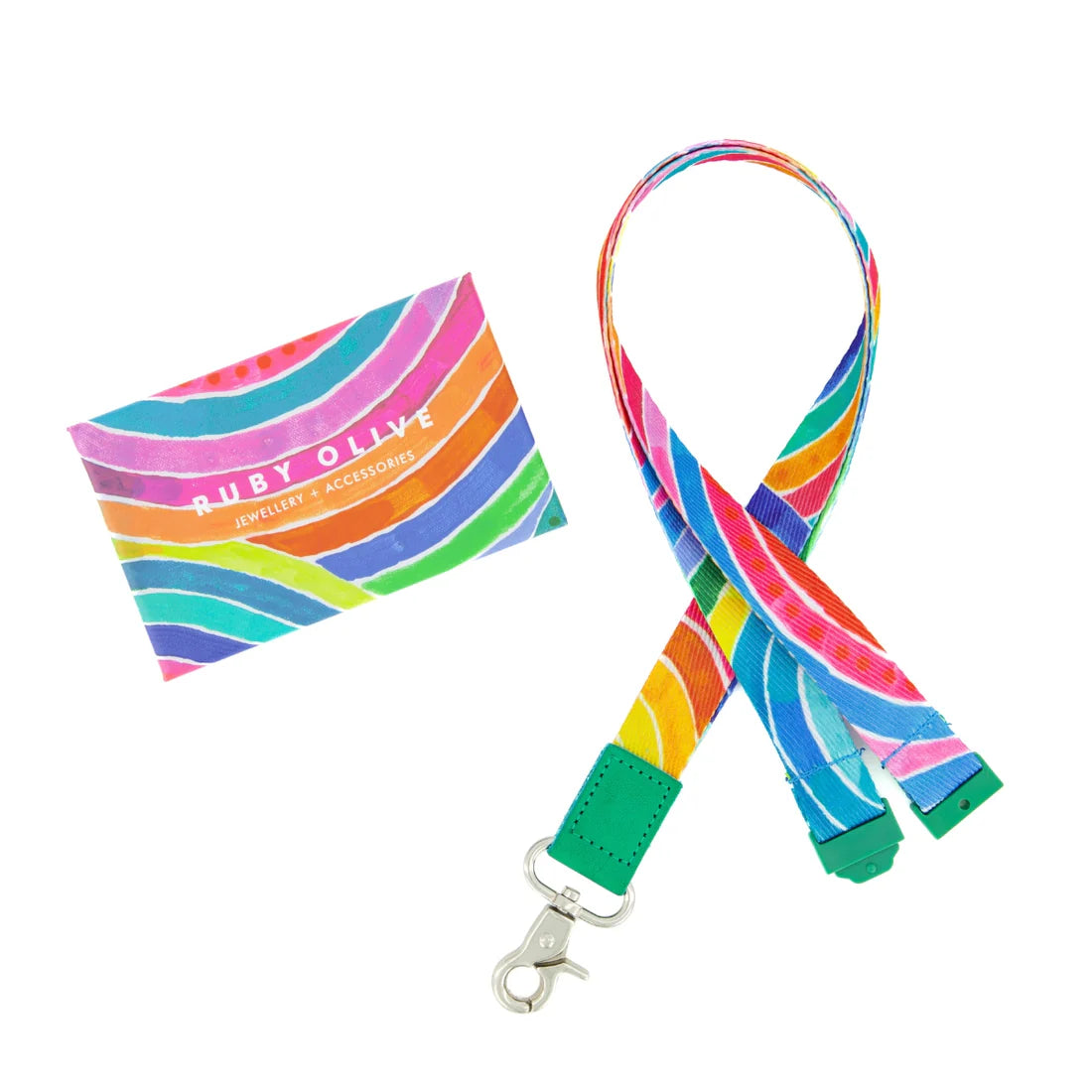 Ruby Olive x Lordy Dordie Rainbow Lanyard