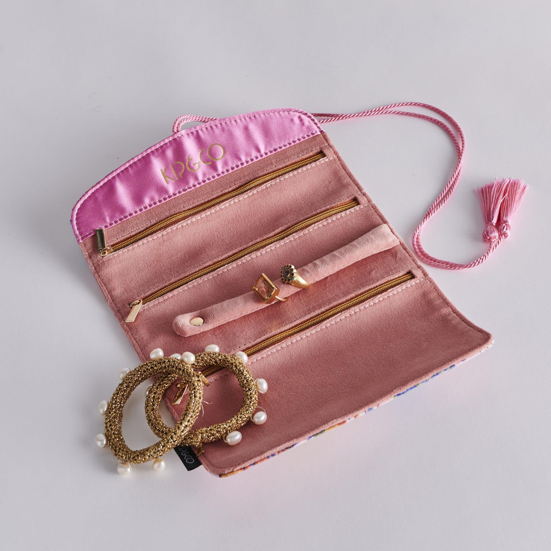 Velvet Jewellery Roll - Lyon