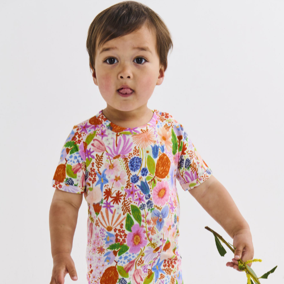 Baby Romper (Short Sleeve) - Meandering Meadows