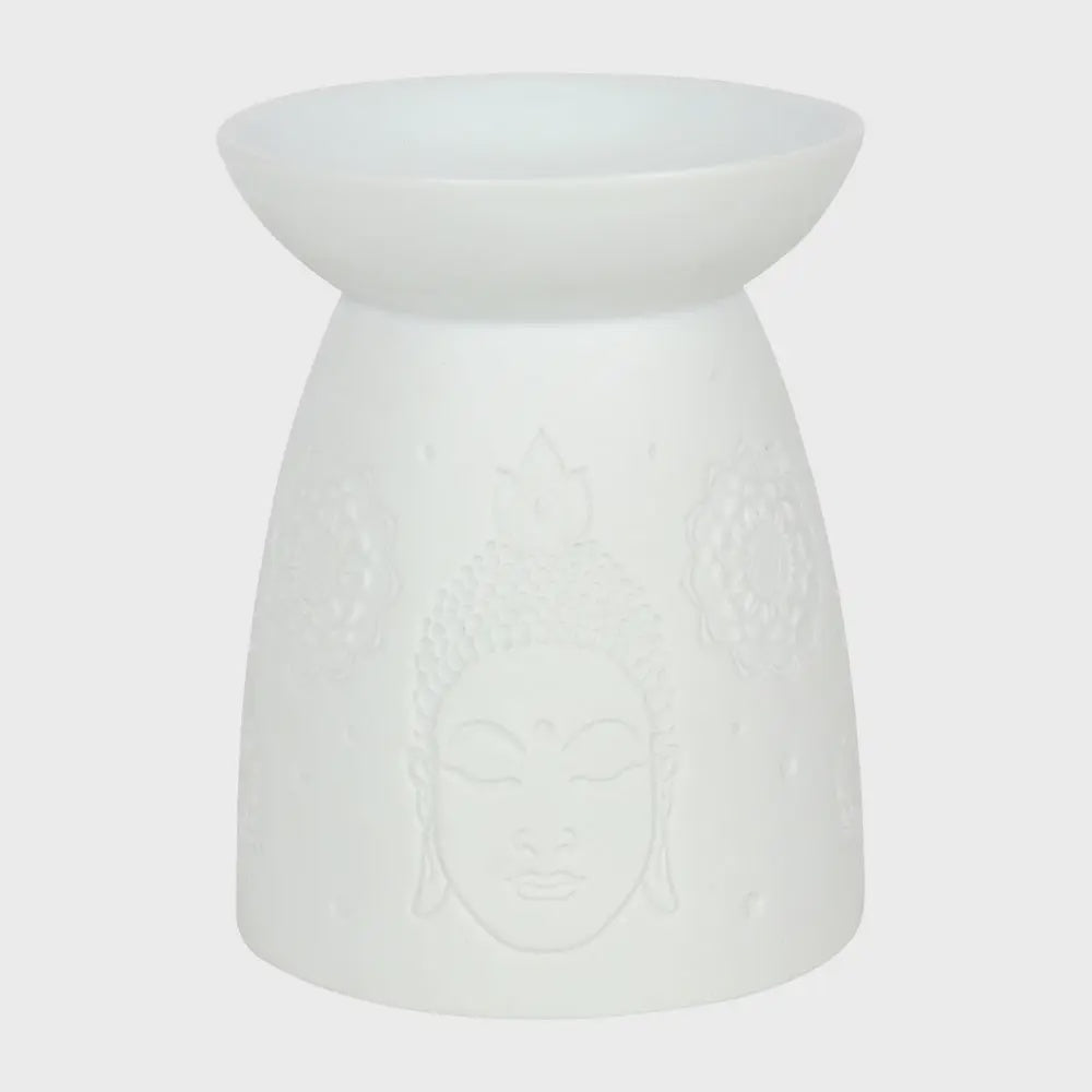 Oil Burner - White Buddha Face