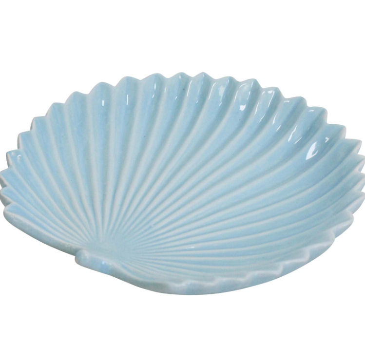 Ceramic Palm Plate - Blue