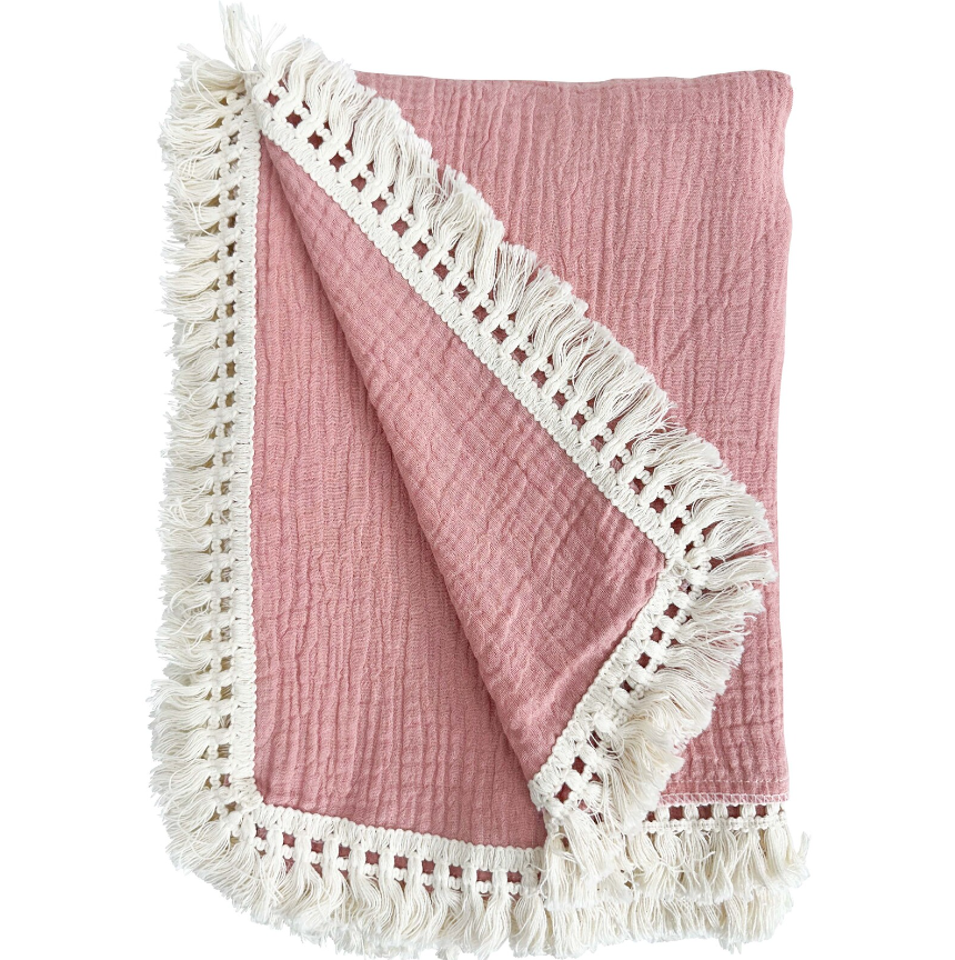 Cotton Throw - Petal Pink