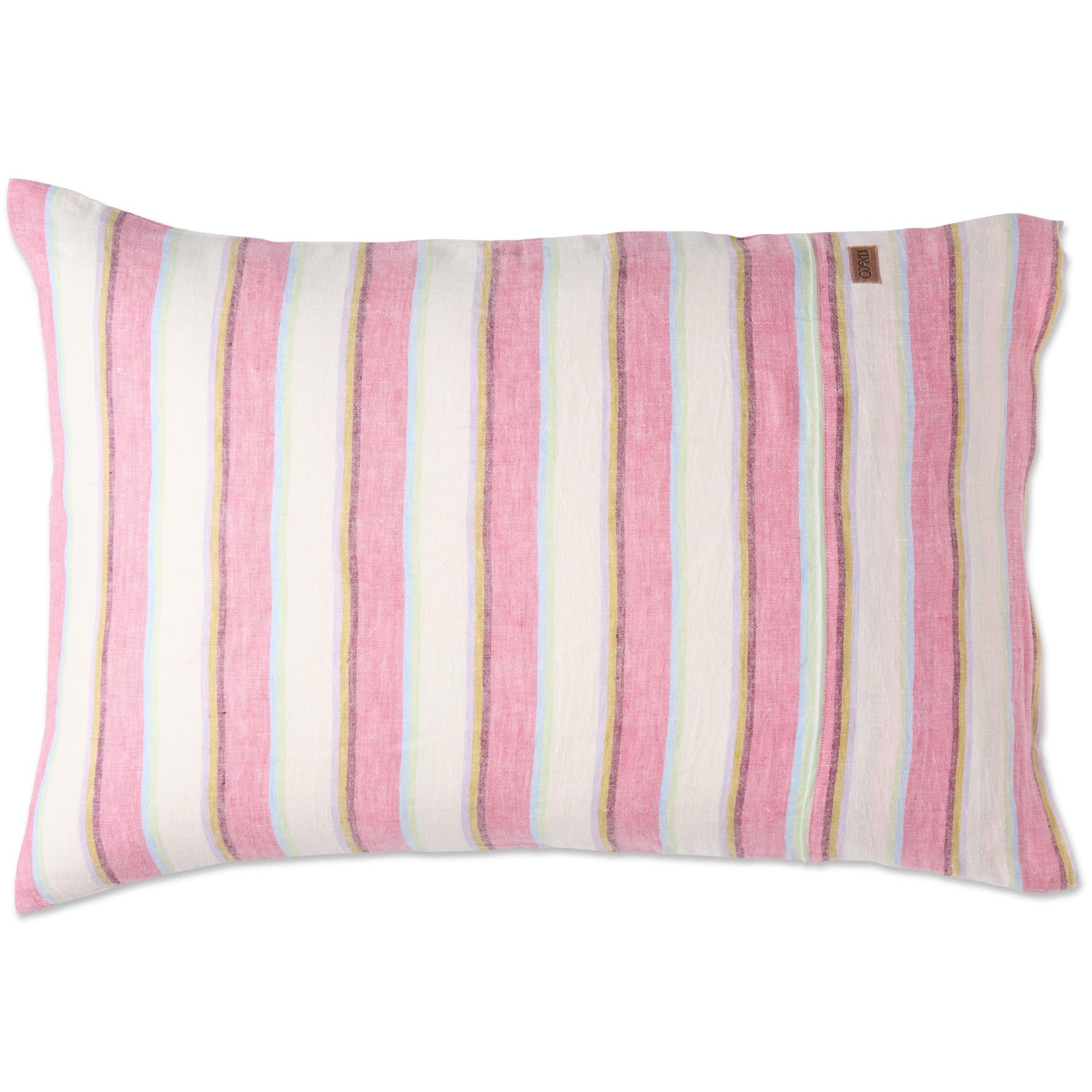 Linen Pillowcase - Rose Water Stripe 2P