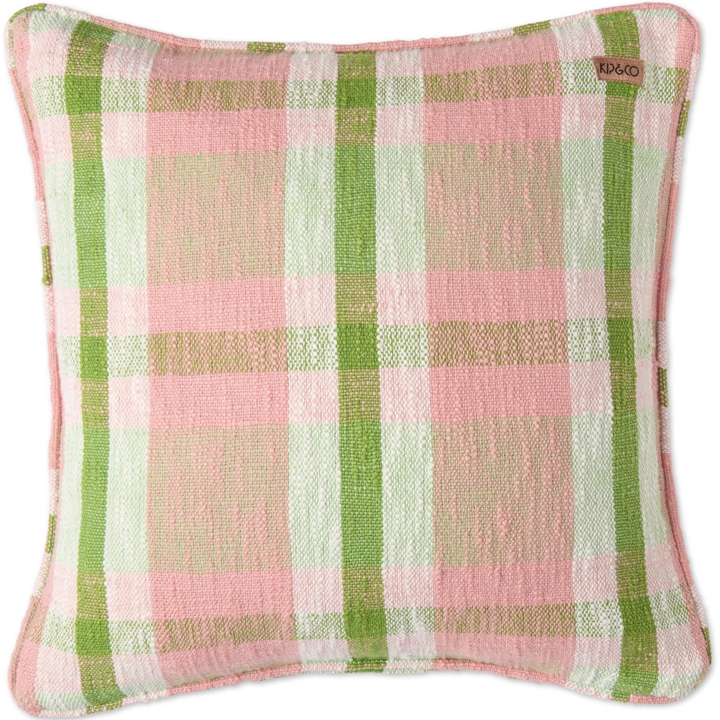 Woven Cushion - Pistachio Tartan