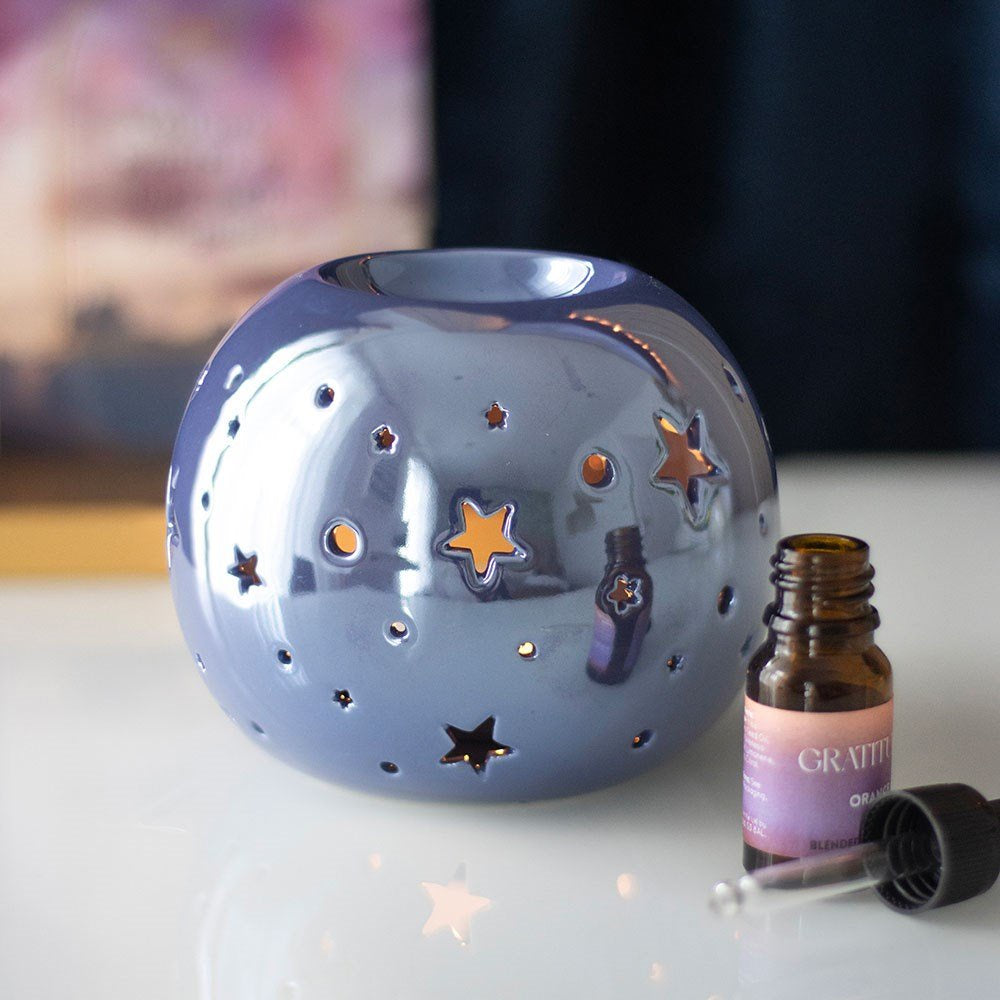 Oil Burner - Purple Iridescent Star