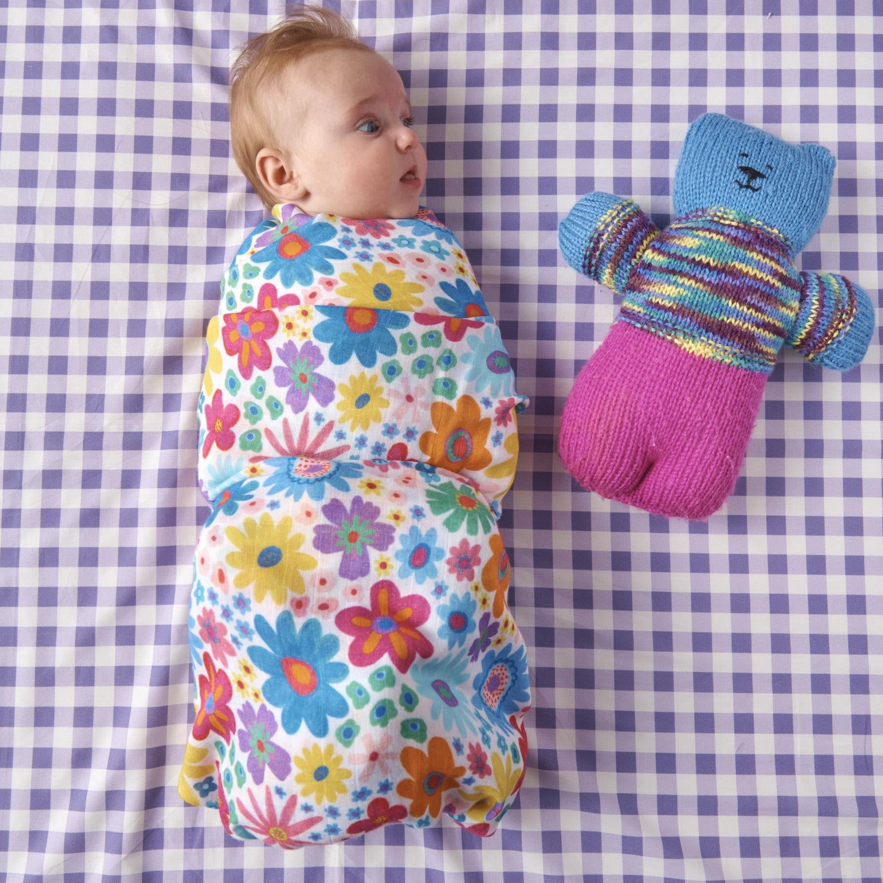 Bamboo Swaddle - Rainbow Flowers