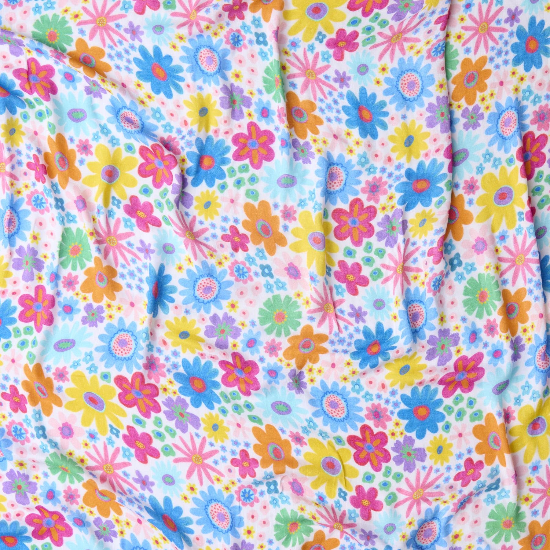 Bamboo Swaddle - Rainbow Flowers