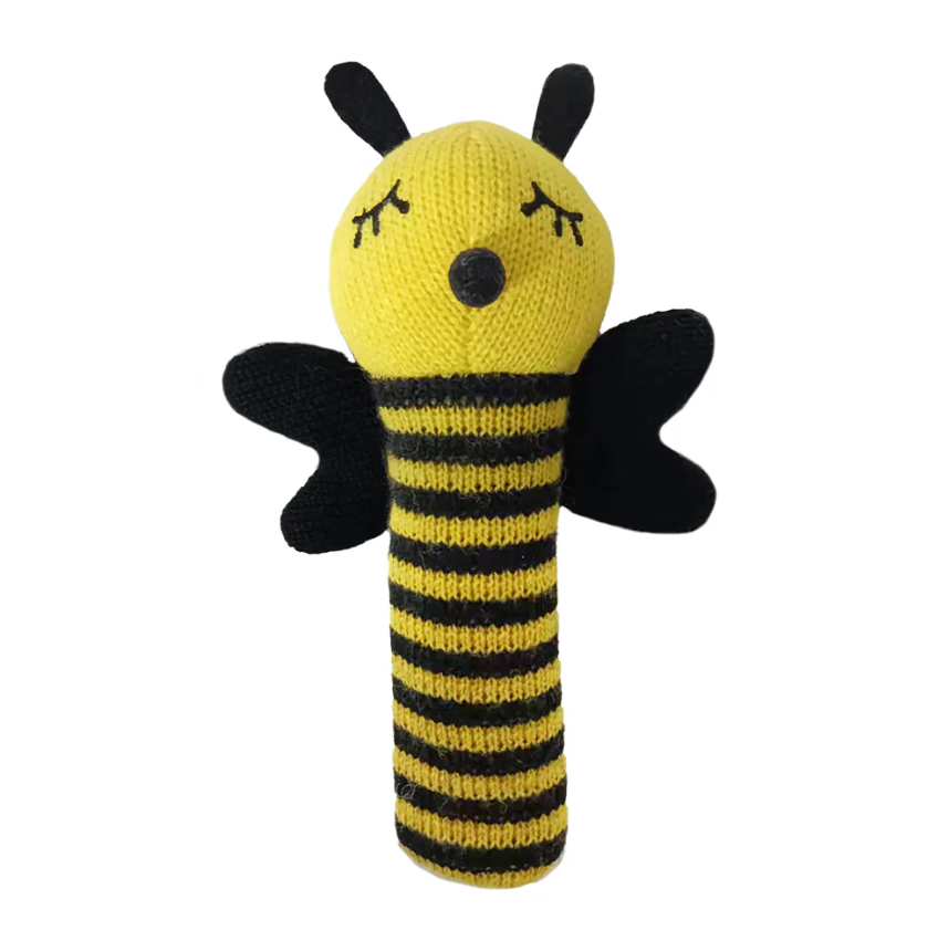 Knit Rattle - Bumble Bee