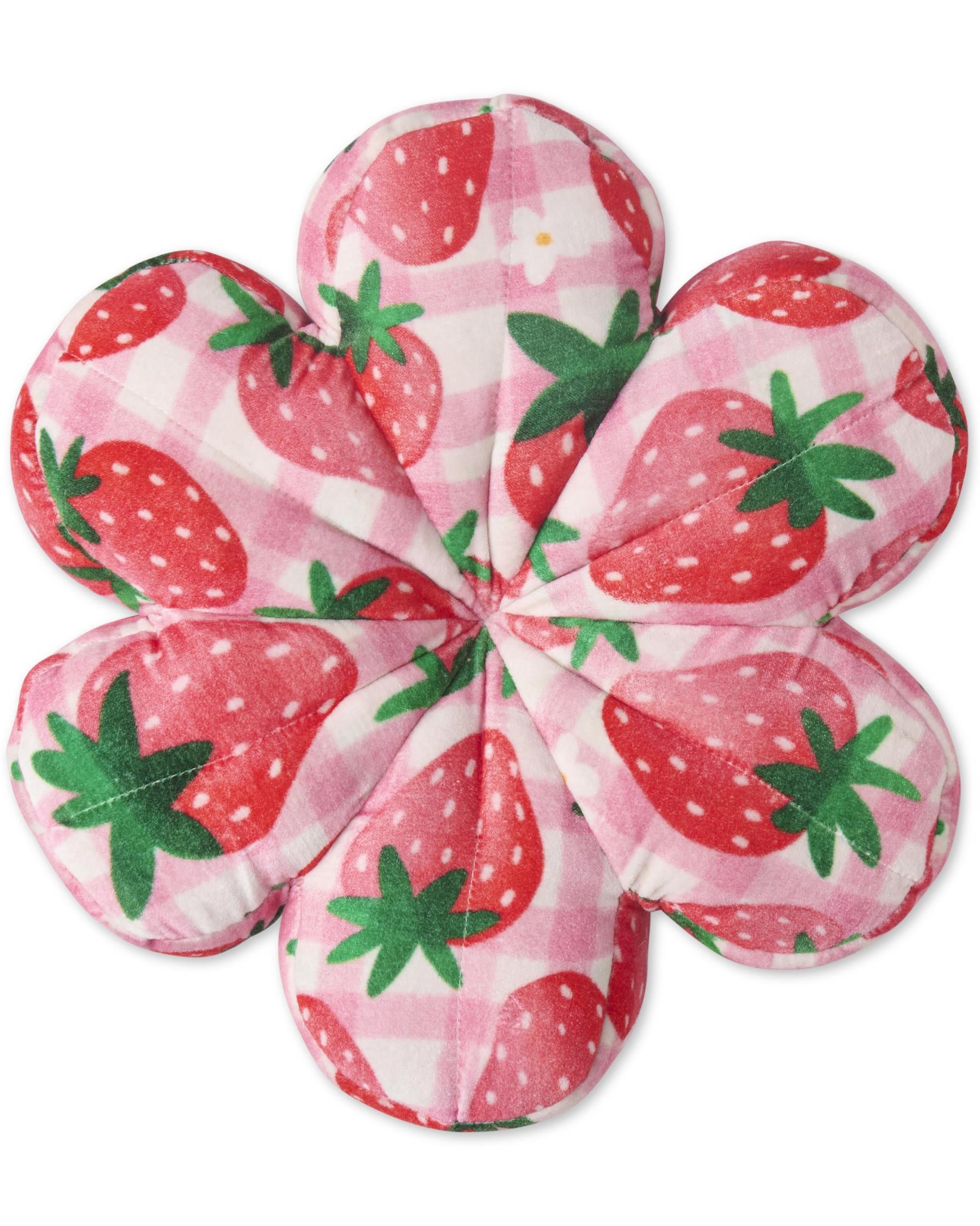 Velvet Petal Cushion - Strawberry Jam