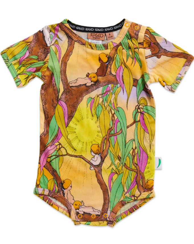 Baby Romper (Short Sleeve) - May Gibbs Sunrise Delight