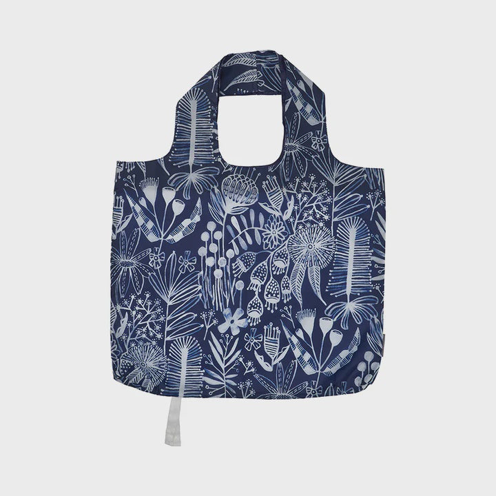 Shopping Tote - Navy Natives