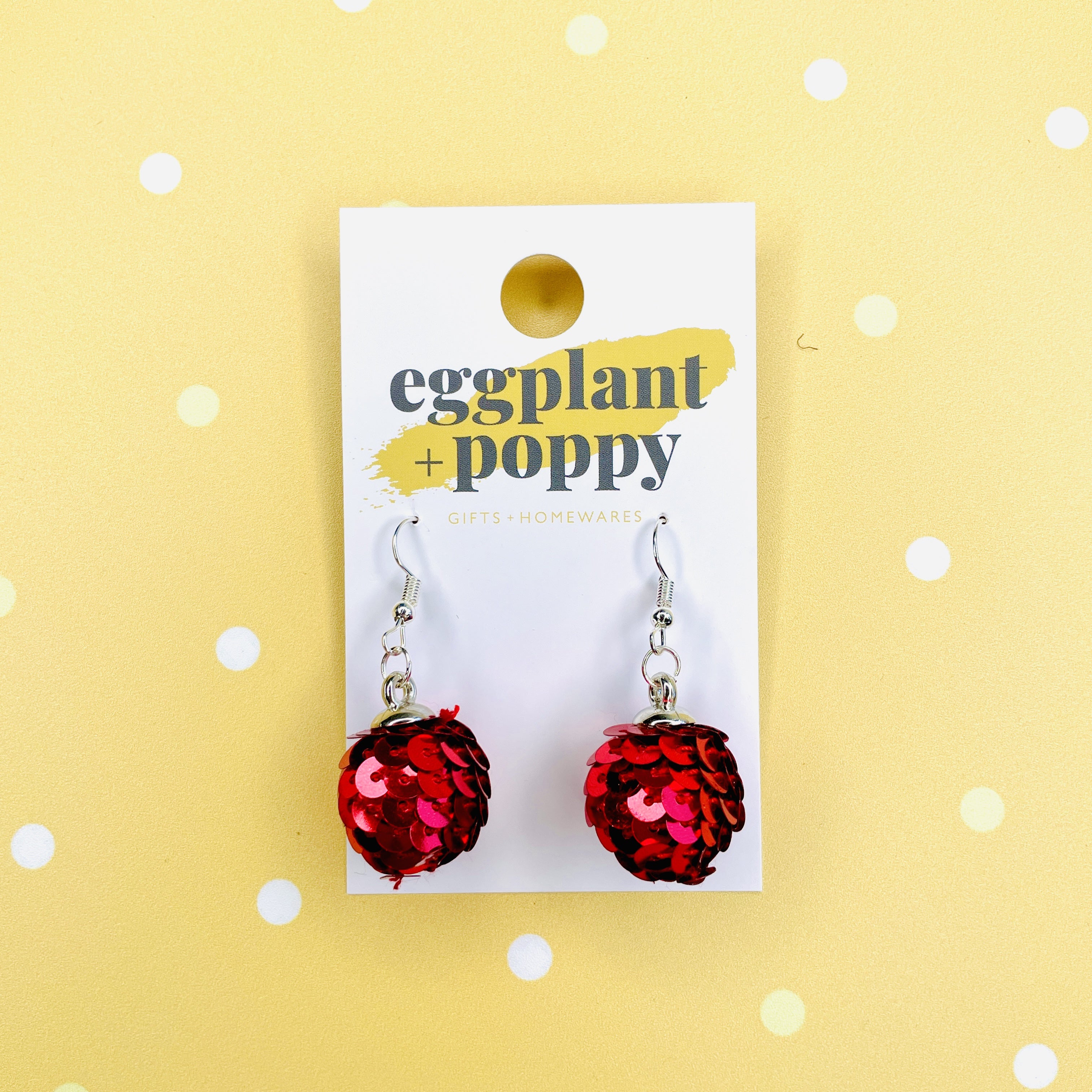 Red Sequin Earrings