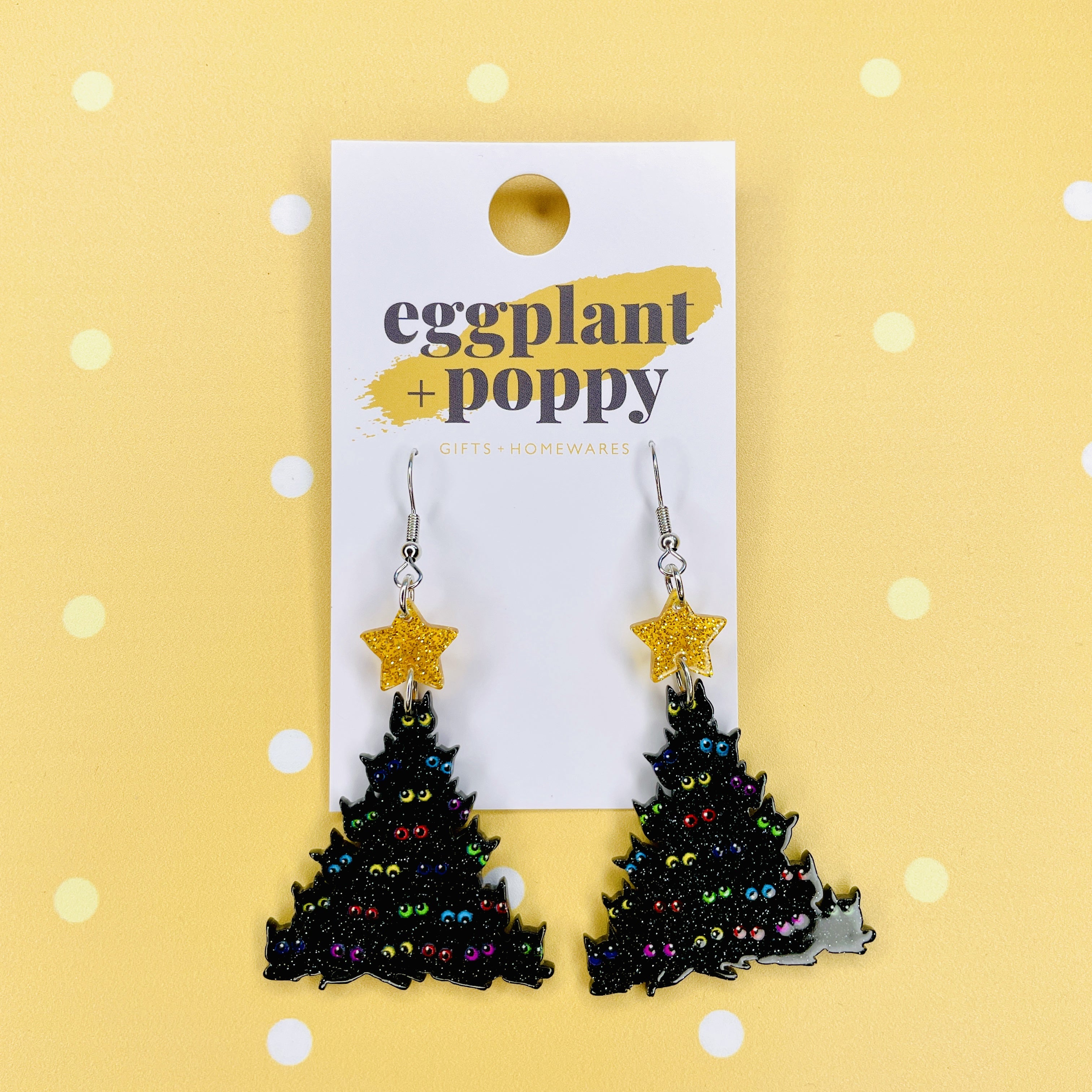 Meowy Catmus Earrings - With Star