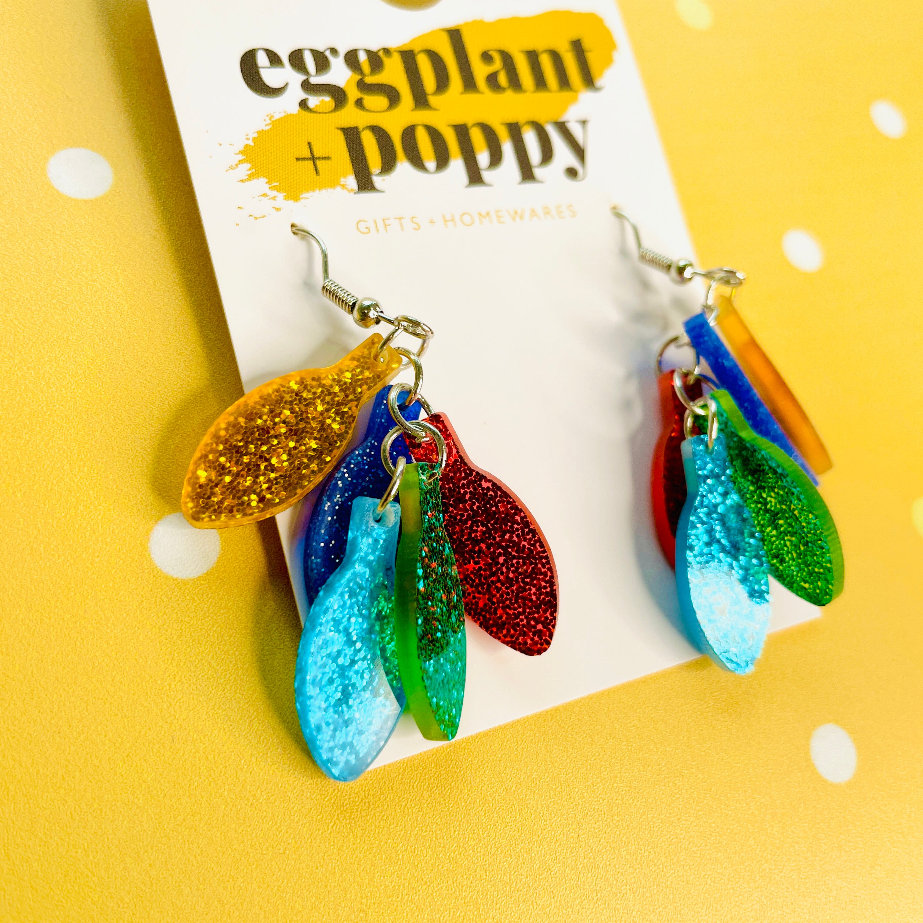 Christmas Light Earrings