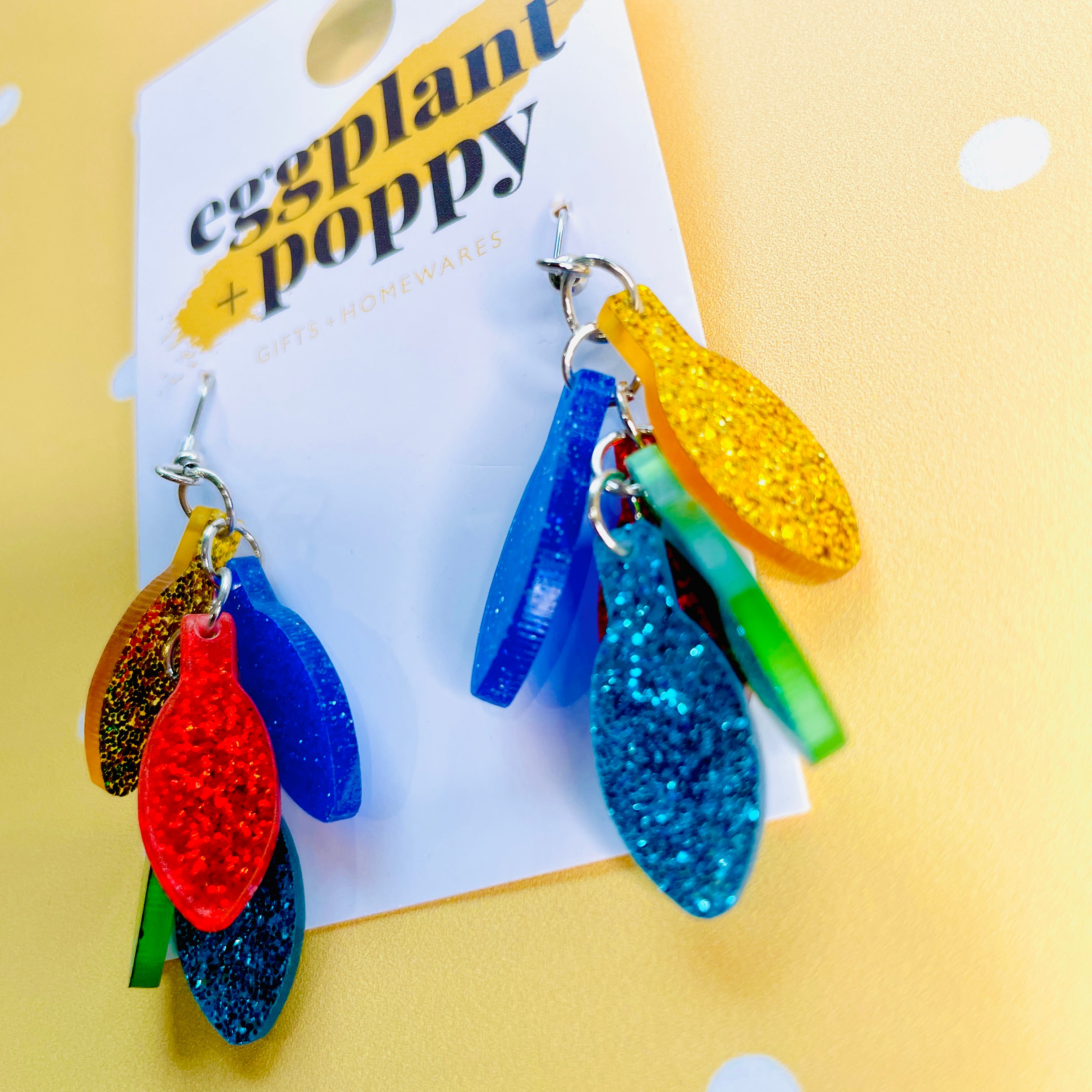 Christmas Light Earrings