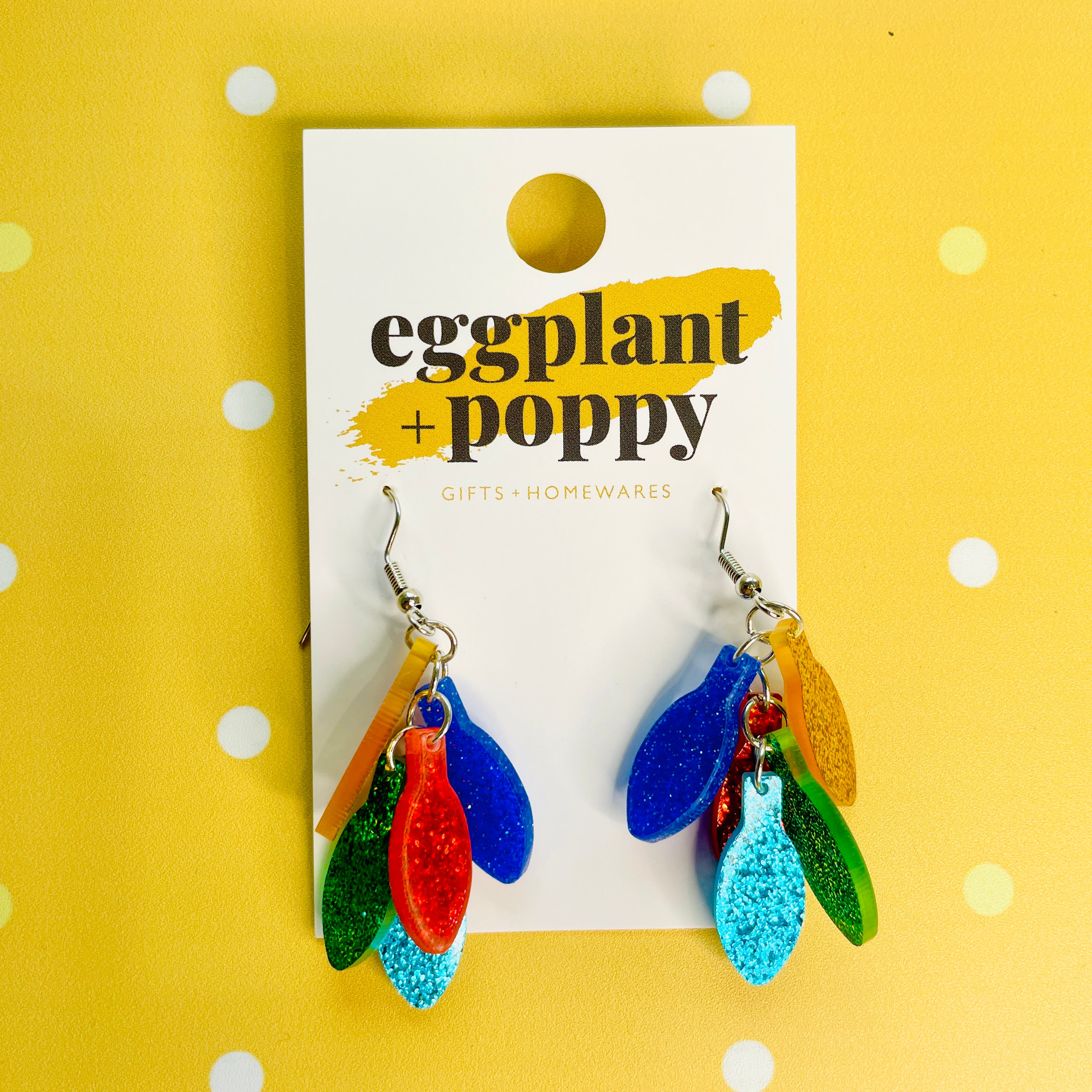 Christmas Light Earrings