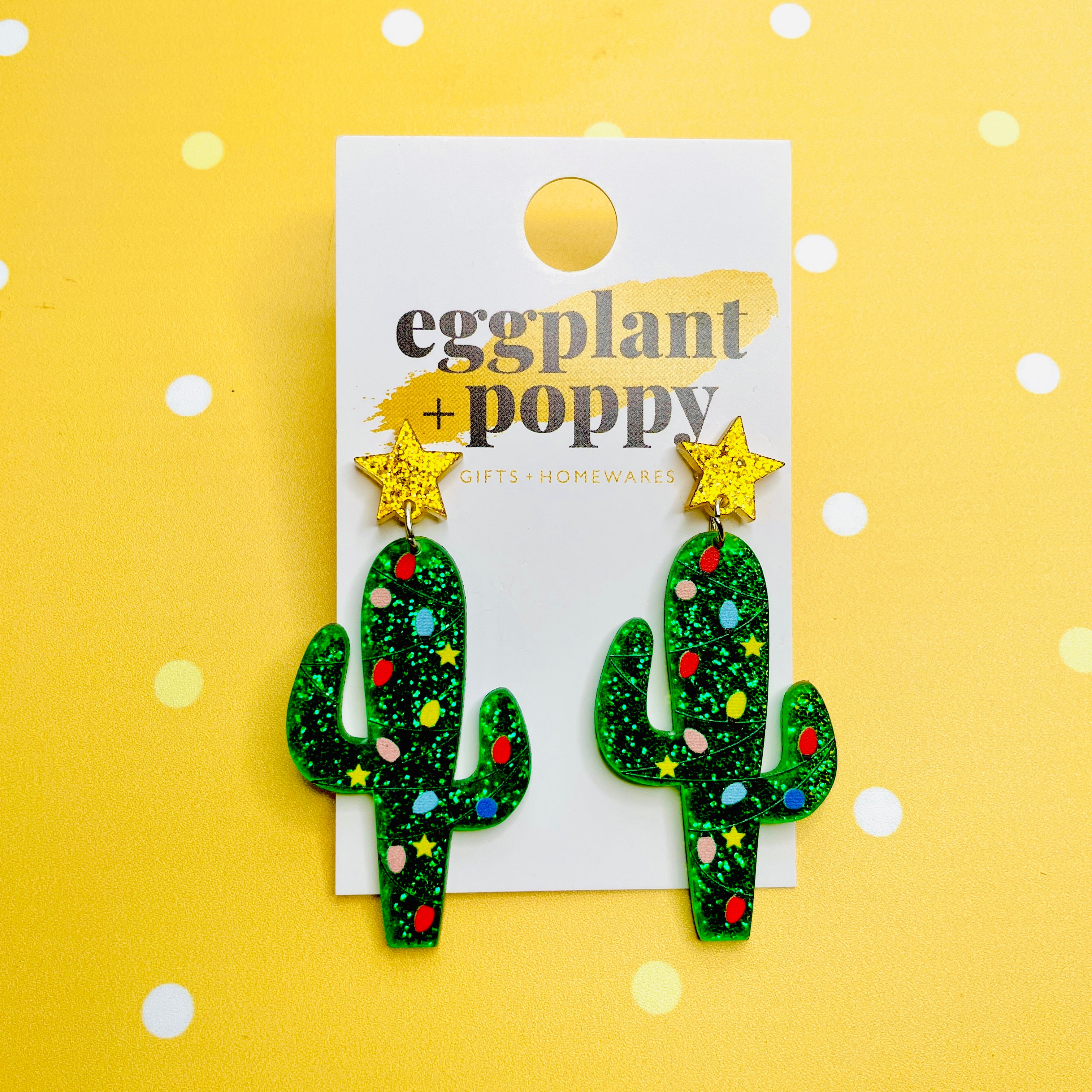 Christmas Cactus Earrings