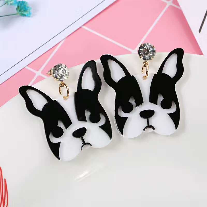 Frenchie Acrylic Earrings