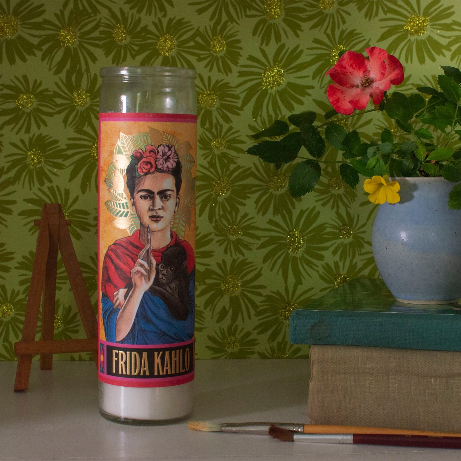 Frida Kahlo Secular Saint Candle