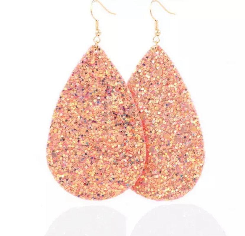 Sparkle Tear Drop Earrings