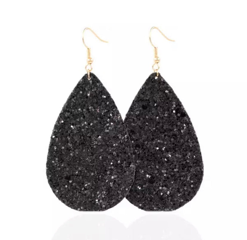 Sparkle Tear Drop Earrings