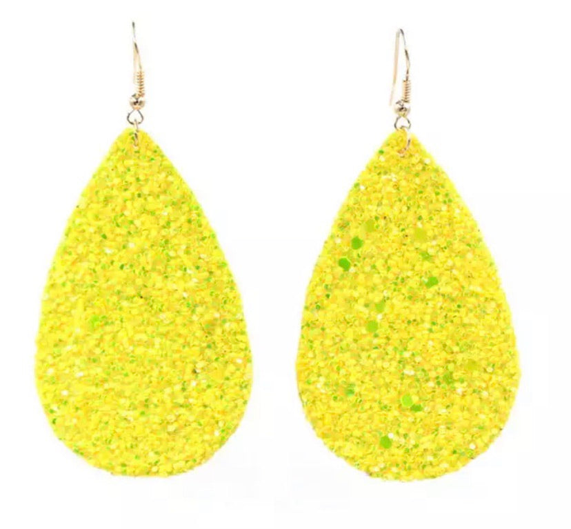 Sparkle Tear Drop Earrings