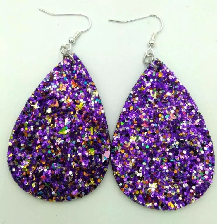 Sparkle Tear Drop Earrings