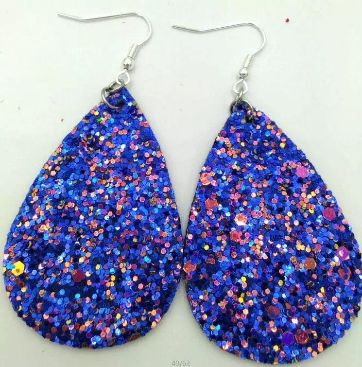 Sparkle Tear Drop Earrings